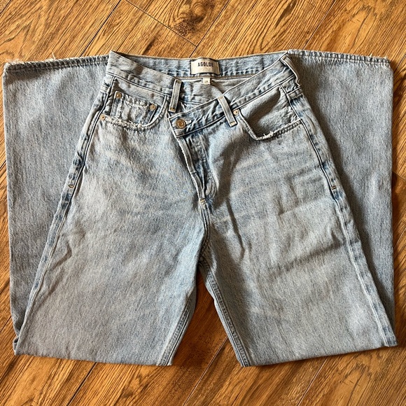 AGOLDE Criss Cross Straight Jeans - Picture 1 of 2